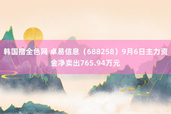 韩国撸全色网 卓易信息（688258）9月6日主力资金净卖出765.94万元