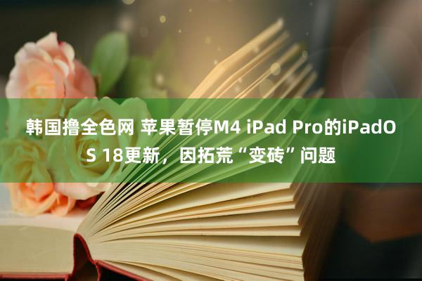 韩国撸全色网 苹果暂停M4 iPad Pro的iPadOS 18更新，因拓荒“变砖”问题