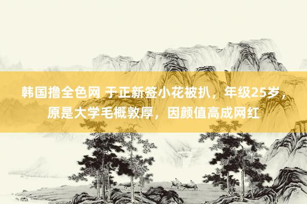 韩国撸全色网 于正新签小花被扒，年级25岁，原是大学毛概敦厚，因颜值高成网红