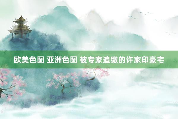 欧美色图 亚洲色图 被专家追缴的许家印豪宅