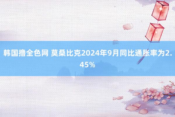 韩国撸全色网 莫桑比克2024年9月同比通胀率为2.45%