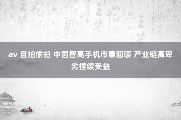 av 自拍偷拍 中国智高手机市集回暖 产业链高卑劣捏续受益