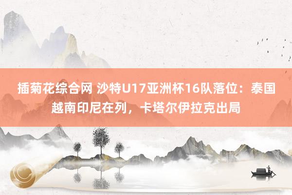 插菊花综合网 沙特U17亚洲杯16队落位：泰国越南印尼在列，卡塔尔伊拉克出局