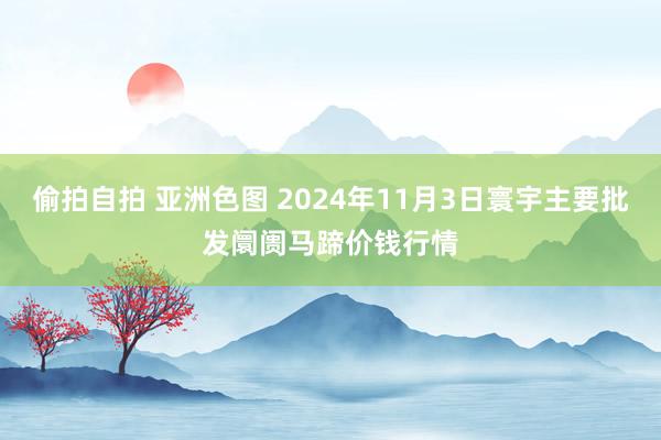 偷拍自拍 亚洲色图 2024年11月3日寰宇主要批发阛阓马蹄价钱行情