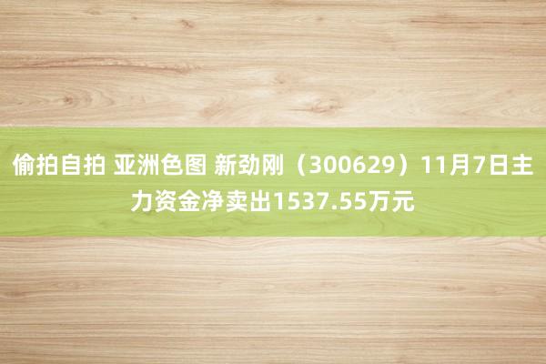 偷拍自拍 亚洲色图 新劲刚（300629）11月7日主力资金净卖出1537.55万元