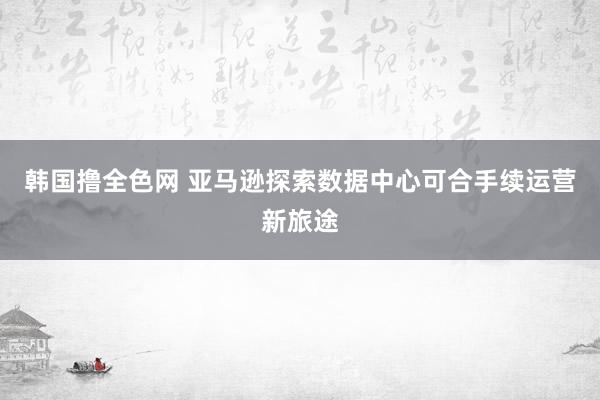 韩国撸全色网 亚马逊探索数据中心可合手续运营新旅途