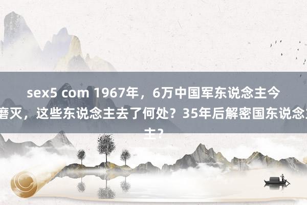 sex5 com 1967年，6万中国军东说念主今夜磨灭，这些东说念主去了何处？35年后解密国东说念主？